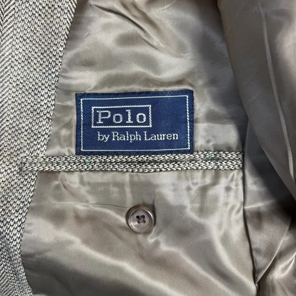 Polo Ralph Lauren Men's Tweed Blazer Sports Coat size 42R Herringbone VTG USA